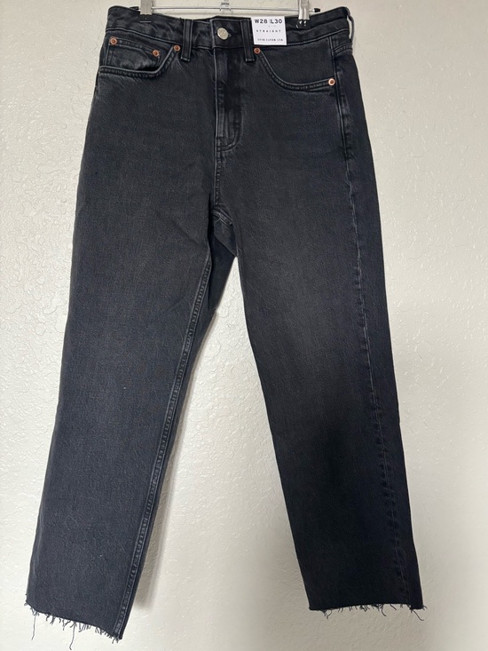 Topshop Denim - Topshop Black Straight-Leg Jeans